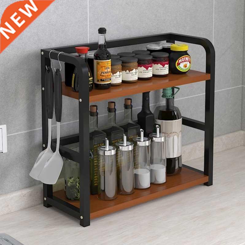 Kitchen Shelf Spice Rack table top condiment corner rack oil