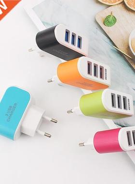 EU Plug 5V 2A 3 USB Adapter Universal Mobile Phone Chargers