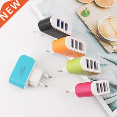 EU Plug 5V 2A 3 USB Adapter Universal Mobile Phone Chargers