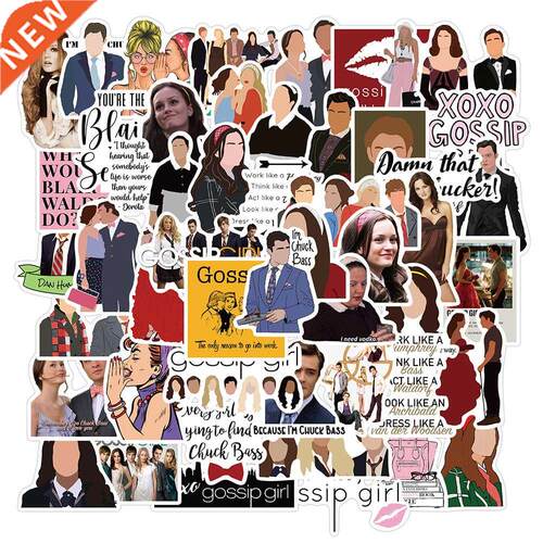 50PCS Gossip Girl Stickers Vinyl Character Outline Graffiti