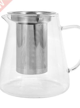 Glass Teapot With Stainless Steel Removable Infuser For Loos