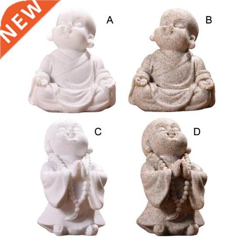 Ceramic Arts and Crafts Minimalist Sandstone Buda Ornament M