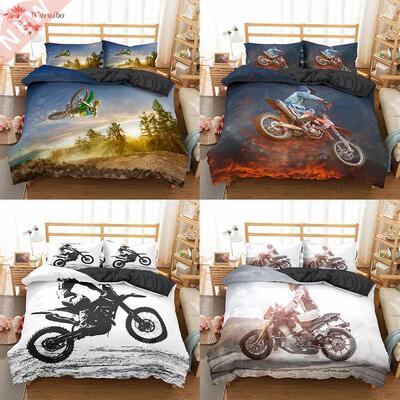 Homesky Motocross Bedding Set For Boys Adults Kids Off-road