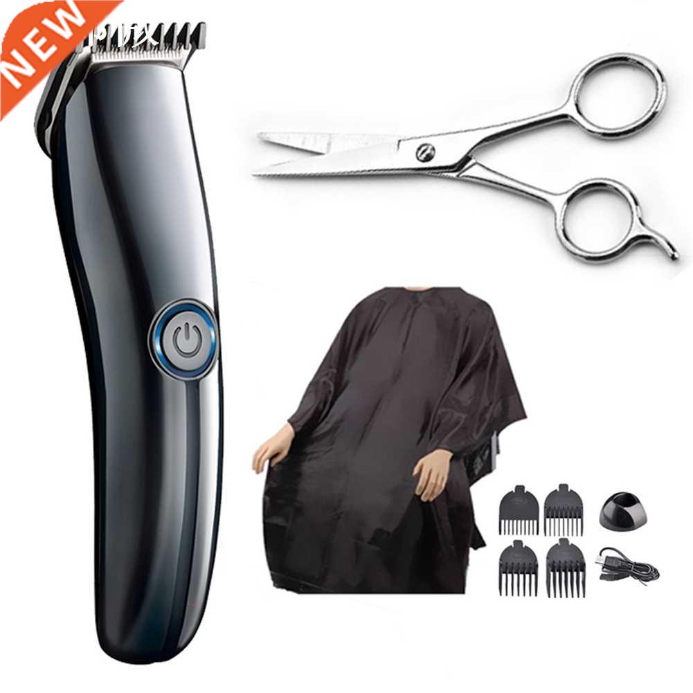 Hair Clippers Kit Cordless USB Rechgeable Hair Brush Apron