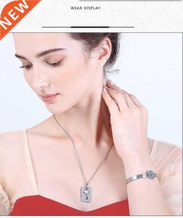 Concentric Lock Key Bracelet Non-Fading Love Jewelry Set Va