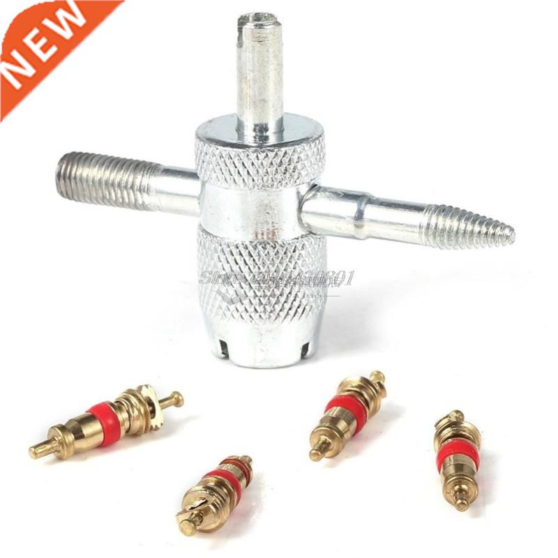 4 Way Tyre Valve Repair Remover Tool Car Bike Tire Accessory