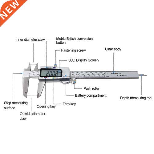 150mm Vernier Digital Calipers Measuring Instrument Stainle