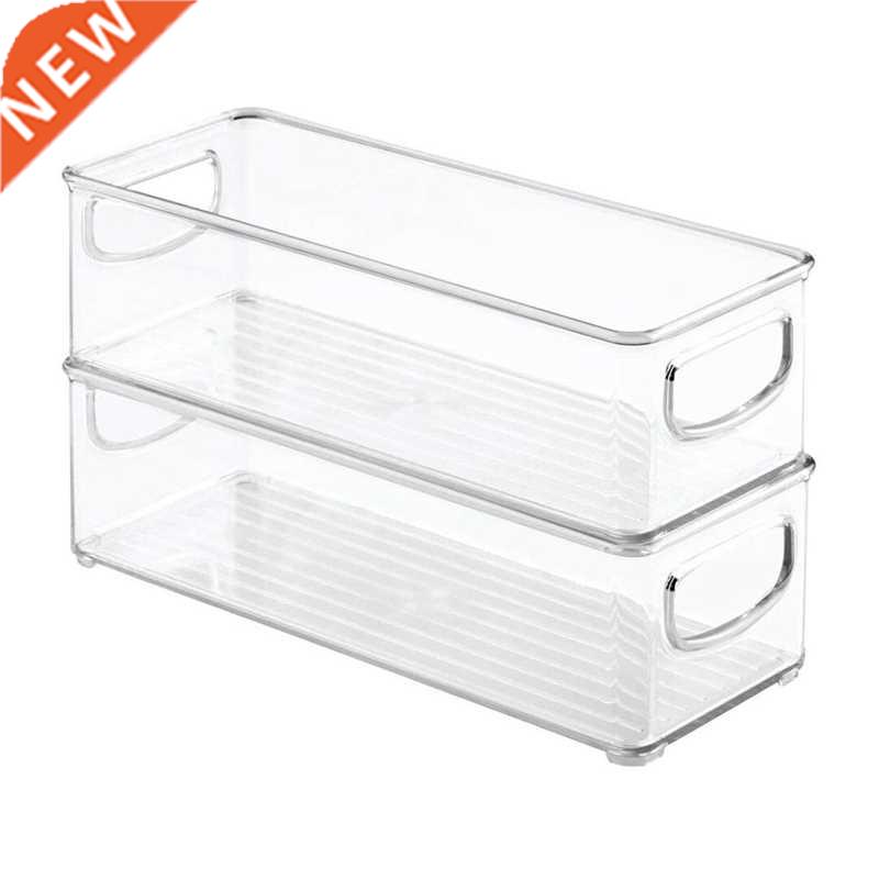 AT69 -2Pcs Stackable Plastic Food Storage Bin with Handles