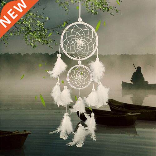 Two Rings White Dream cher With Feather Pendant Pure
