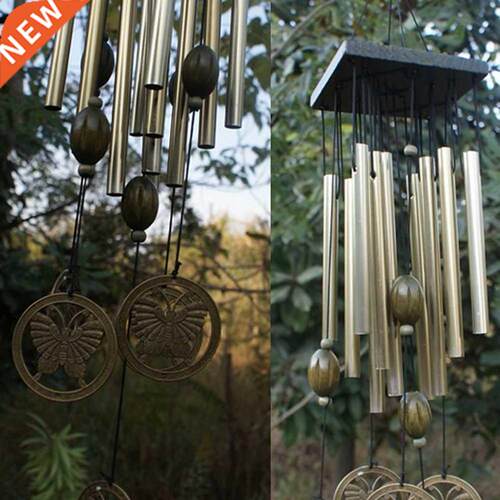 Wind Chimes Bells Copper 12xTubes Outdoor Yard Garden Living