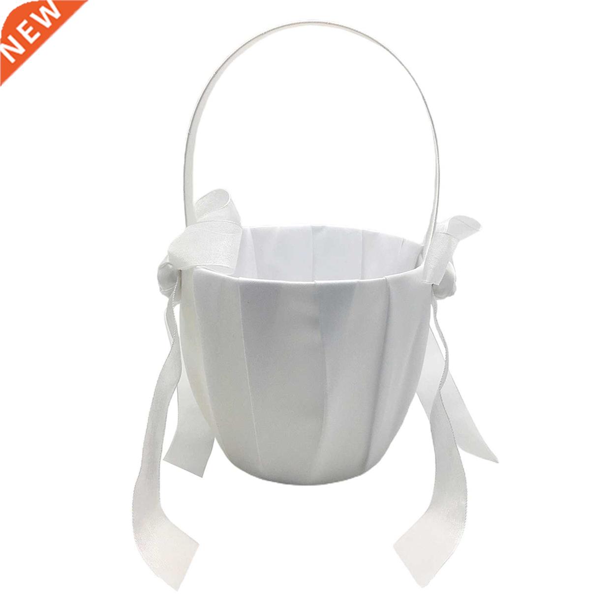 Rustic Satin Flower Girl Baskets Ceremony Wedding Petals