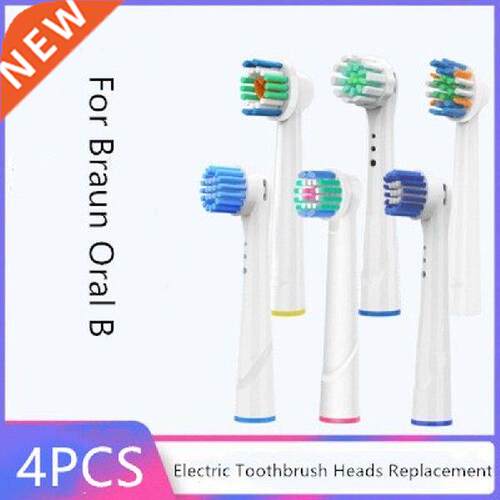 4Pcs Electric Toothbrush Heads Replacement For Braun Oral B