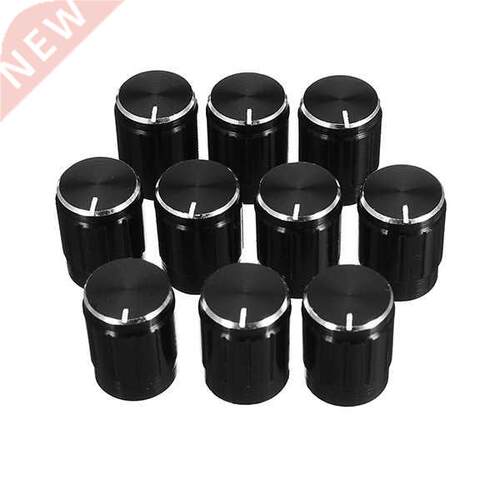 10Pcs Black Alloy Potentiometer Knob Cap Volume Control Knob