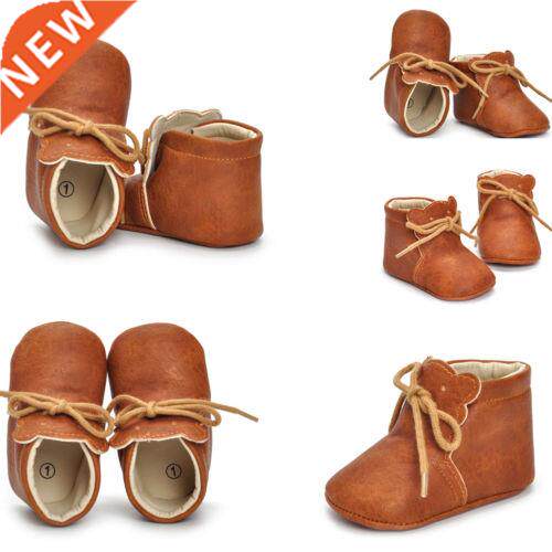 Citgeett Brown Newborn Bby Boy Girl Crib Shoes Toddler Soft