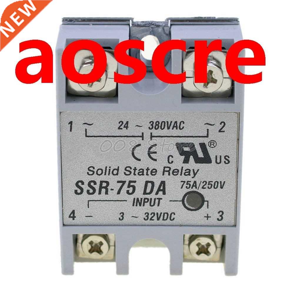 Free shipping SSR-75DA 75A -2V DC TO 24-80V AC SSR 75DA r