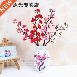 Plum Cherry Blossoms Artificial Silk Flowers Flores Sakura T