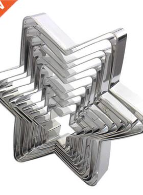 St Cookie Cutter Set 10 Piece Stainless Steel Six pointed