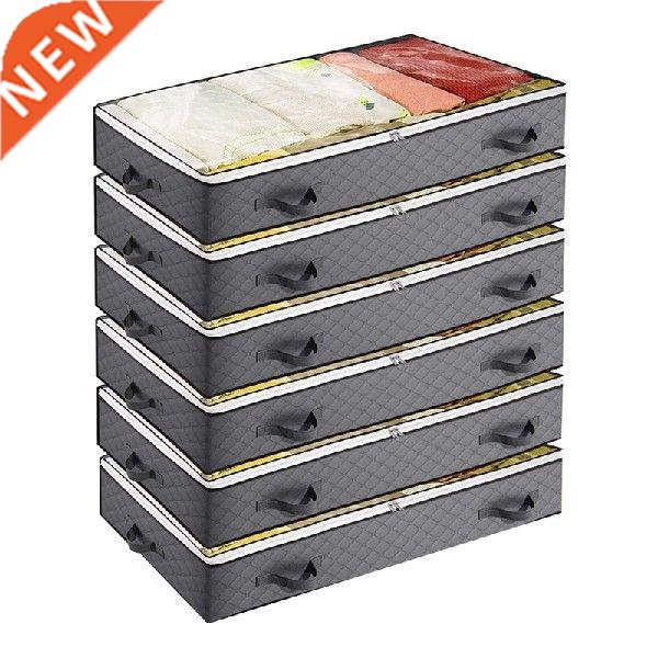 6 Pack Underbed Storage Bags, Foldable Under Bed Container