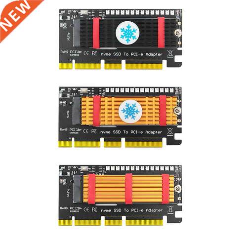 M.2 NVME SSD PCI Express 4X/8X/16X Extender Black Aluminum H