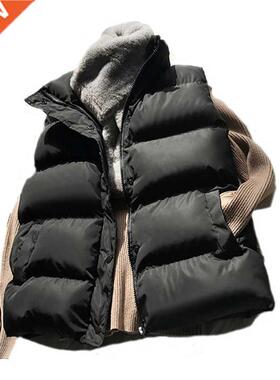 2021 Winter Cotton Down Vest Women Loose Waistcoat Bodywarm