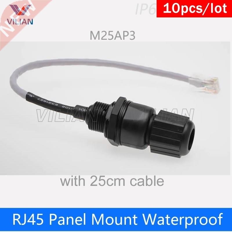 Metal Shielding CAT5E socket Outdoor waterproof RJ45 Panel