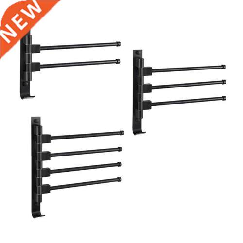 Rotating Towel Bar Wall Mounted Storage Shelf for Bathroom K