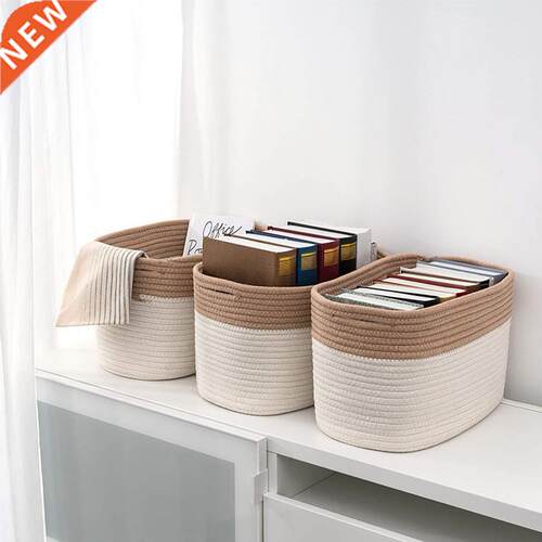 Storage Box Breathable High Capacity Hand-knitted Woven Cott