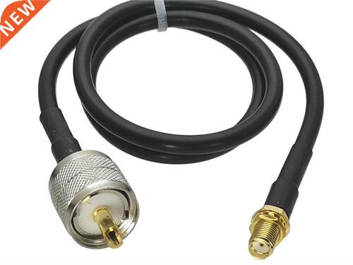 1pcs RG58 Cable UHF PL259 Male Plug to SMA Female Bulkhe C
