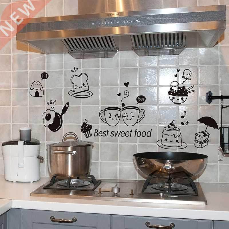 kitchen wall stickers pvc coffee sweet food  wall art dec
