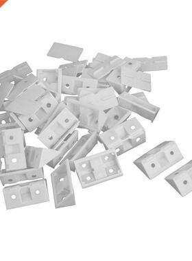30pcs Shelf 90 Degree Corner Braces Angle Brackets White