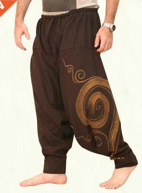 Men's Casual Elastic Waist Baggy Hippie Yoga Harem Pants Men