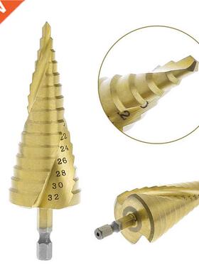 Step Drll Bts m-32mm Spral groove Power Tools 1/4'' hex