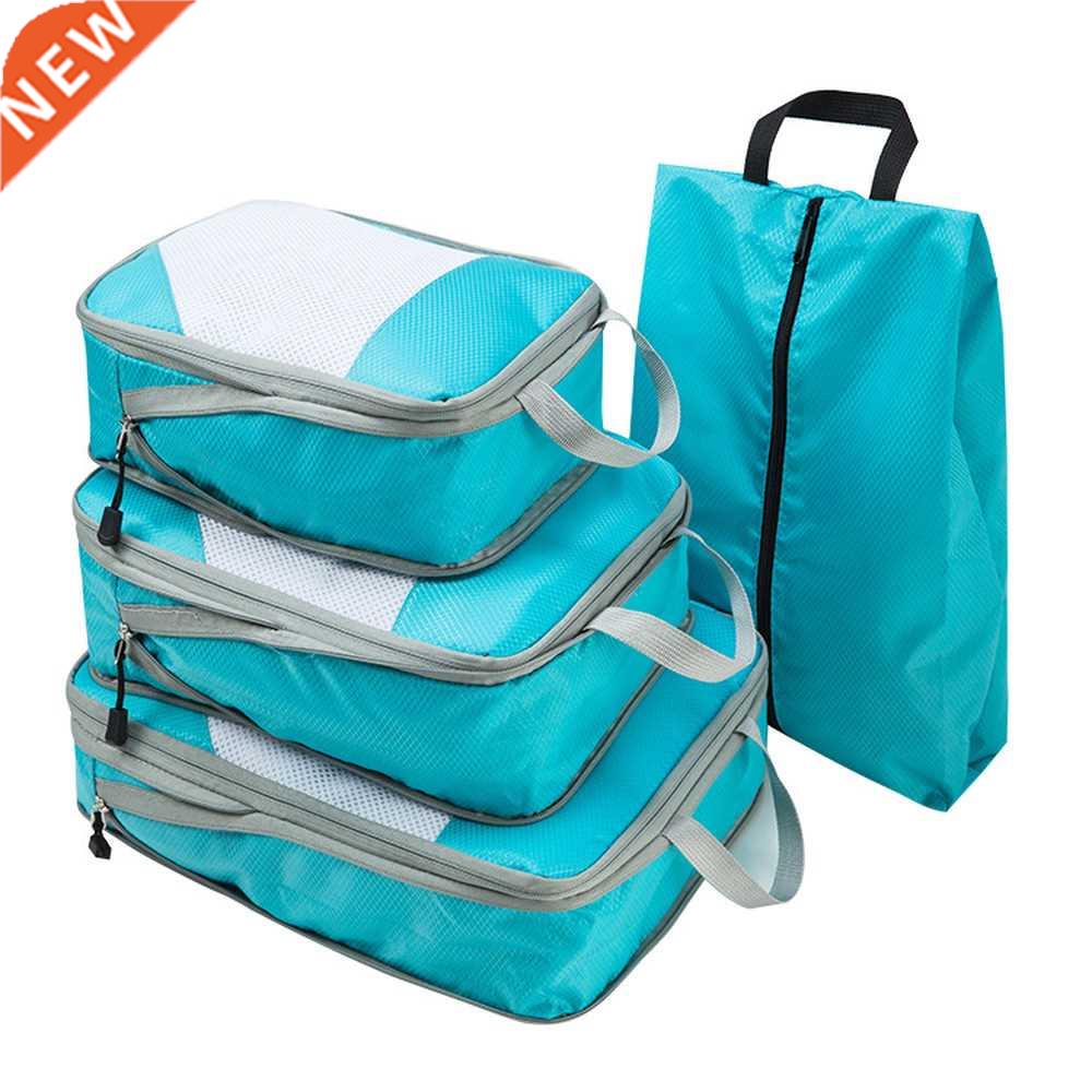 4pcs/set Portable Luggage Travel Storage Bag Suitcase Organi