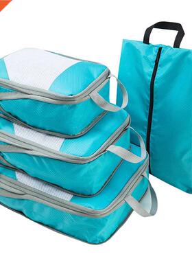 4pcs/set Portable Luggage Travel Storage Bag Suitcase Organi