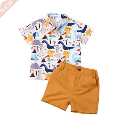 Citgeett Summer Toddler Kids Baby Boys ops T-shirt Dinosaur