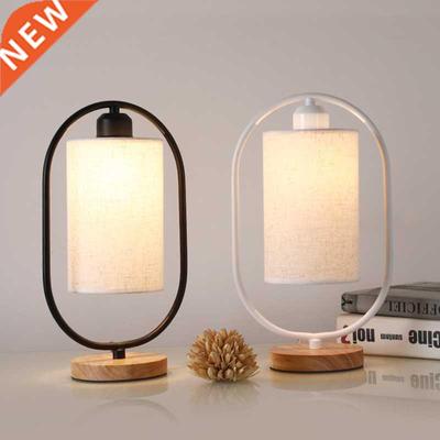 1Pc Nodic Simple Bedroom Bedside Desk Lamp Home Wooden Base