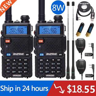 2pcs Real 5W/8W Baofeng UV-5R Walkie Talkie UV 5R Powerful A