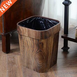 Retro Fux Wood Trsh Cn Household Cretive Living Room