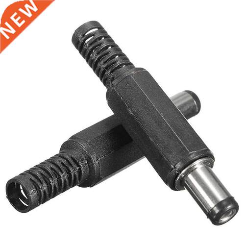 10pcs 5.5x2.1mm Male Solder Dc Barrel Tip Plug Jack Straight