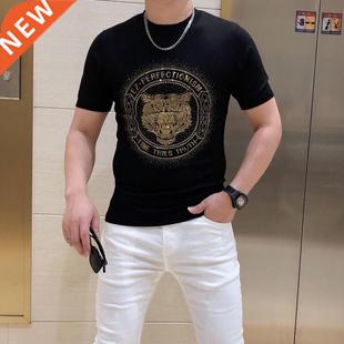 2022 high quality new men tshirt with Rhinestone Luxurious