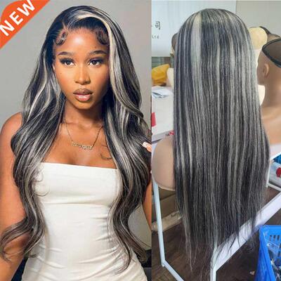 Platinum Highlight Grey 1x6 Transparent Lace Frontal Human