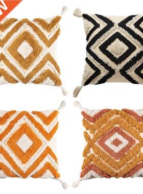 Bohemian Style Diamond Tufted Cushion Pillow Cover Handmade