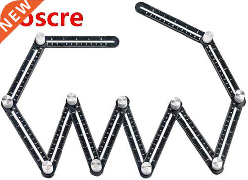 Multi Angle Measuring Ruler, 12-sides Ruler Hole Locator Adj