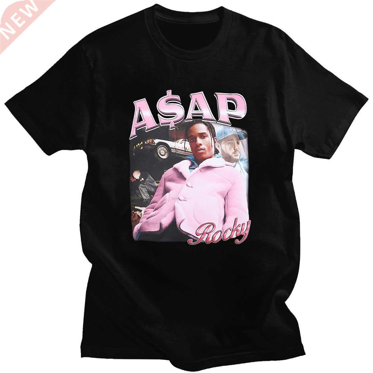 Hot Sale ASAP Rocky Portrait Graphic Aesthetics T-shirts Hip