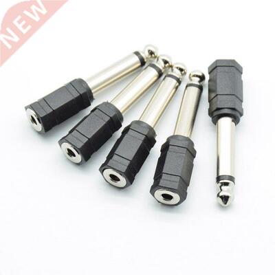 5pcs Jack 6.35mm 1/4 Male To 3.5mm 1/8 Female Audio Conver