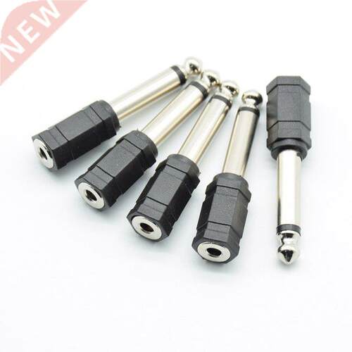 5pcs Jack 6.35mm 1/4 Male To 3.5mm 1/8 Female Audio Conver