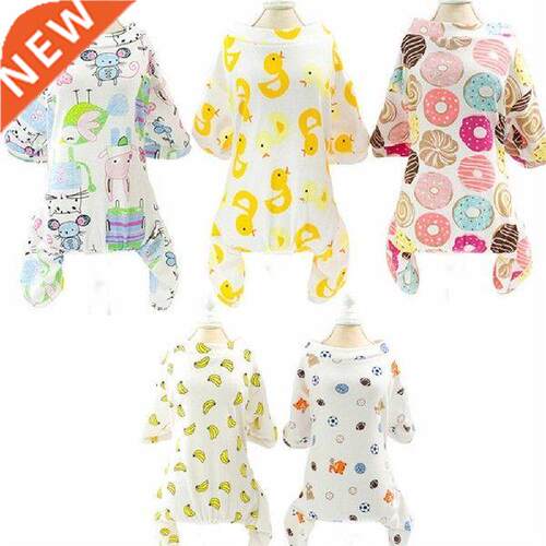 2019 New Cute Print Small Dog Pajamas Pet Dog Clothes Puppy