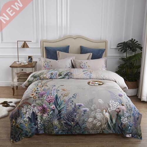 100% Egyptian Cotton US size Bedding Queen King size 4Pcs Bi