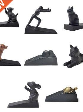 Vintage Cast Iron Animal Door Stop Wedge Doorstop by Comfify