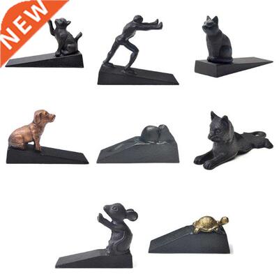 Vintage Cast Iron Animal Door Stop Wedge Doorstop by Comfify